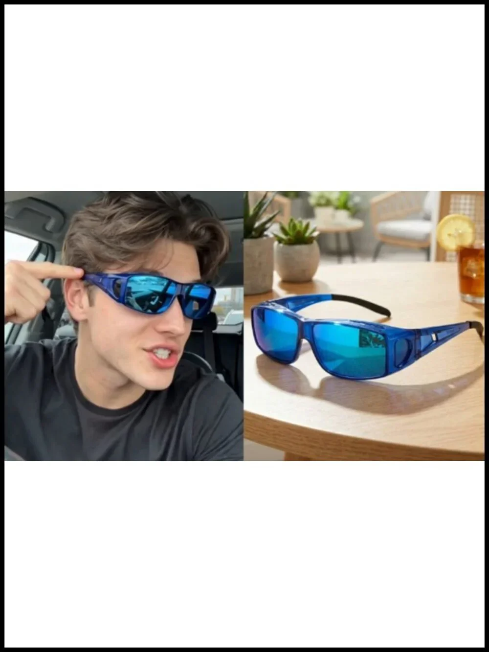 Polarized Fit Over Sunglasses Wrap Around UV400 Protection TR90 Frame
